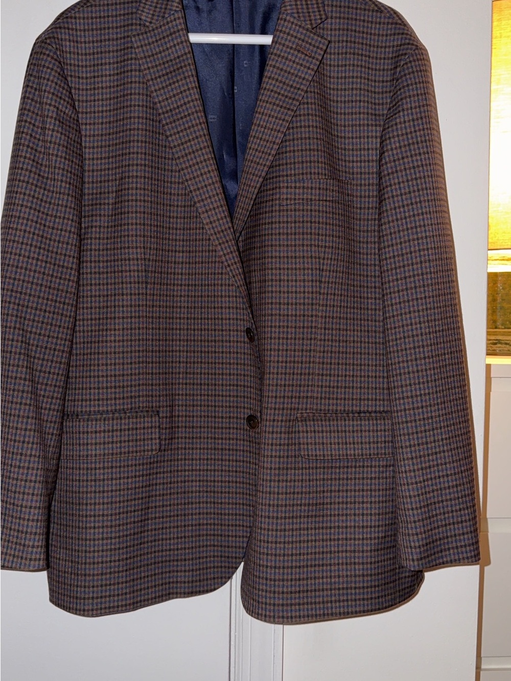 Tommy Hilfiger Brown and Blue Plaid Sport Coat